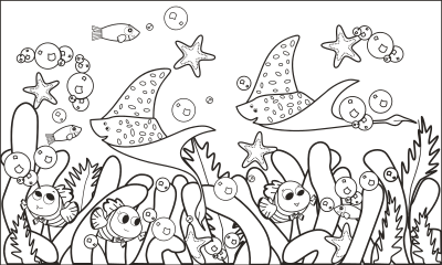 Underwater Scene By mogumoguO clipart