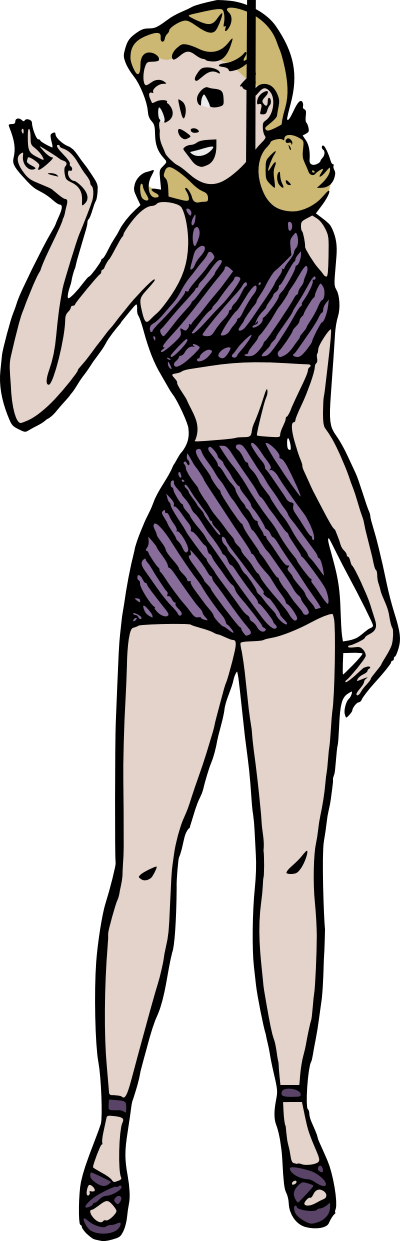 Underwear Girl - Colour Remix clipart