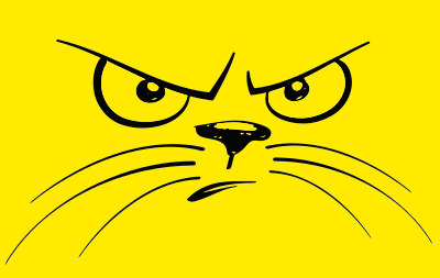 Unhappy Cat Face clipart
