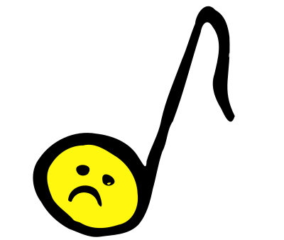 Unhappy Eighth Note clipart