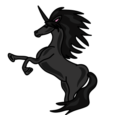 Unicorn Black clipart