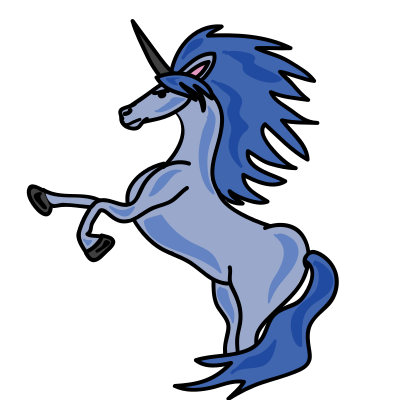 Unicorn Blue clipart