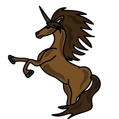 Unicorn Brown clipart