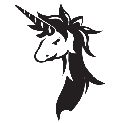 Unicorn silhouette stencil clip art clipart