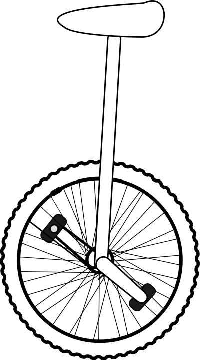 Unicycle Line Art clipart