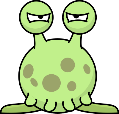 Unimpressed alien clipart