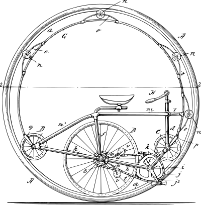 Unique Bicycle Patent clipart
