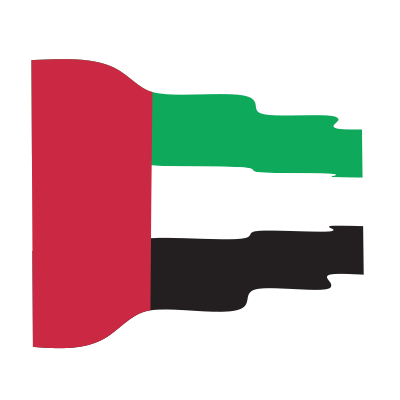 United Arab Emirates waving flag clipart