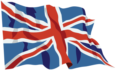 United Kingdom Flag In The Wind clipart