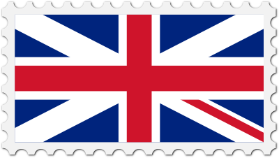 United Kingdom flag stamp clipart