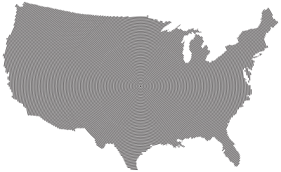 United States Concentric Circles clipart
