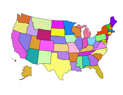 United States Map clipart