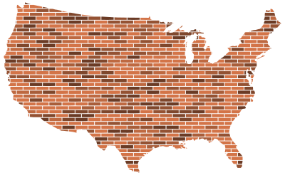 United States Map Bricks clipart