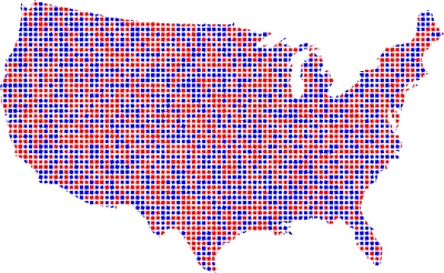 United States Mosaic Red And Blue clipart