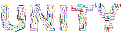 Unity Hands Typography Prismatic clipart