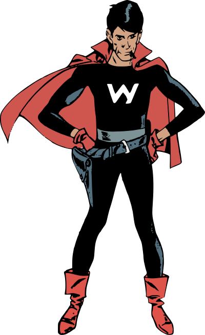Unlikely superhero clipart