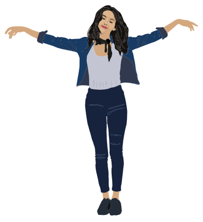 Untroubled Woman Illustration clipart