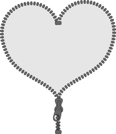 Unzip my heart clipart