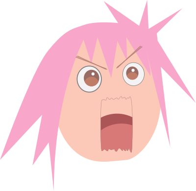 Upset Anime Manga Head clipart