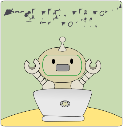 Upset robot clipart