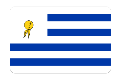 Uruguay flag (bevelled) clipart