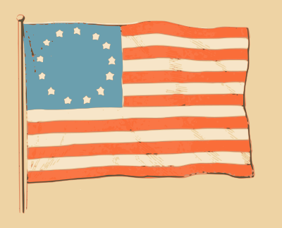 US Colonial Flag clipart