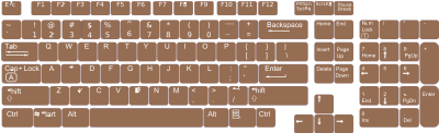 US English Keyboard Layout V0.1 clipart
