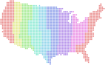 USA Dotted - Rainbow Remix clipart