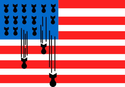 USA flag bombs clipart