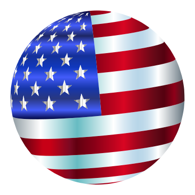 USA Flag Sphere Enhanced 2 clipart