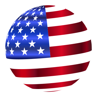 USA Flag Sphere Enhanced clipart