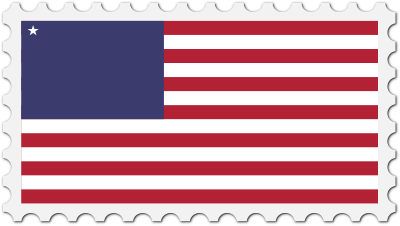 USA flag stamp clipart