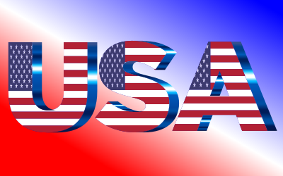 USA Flag Typography clipart