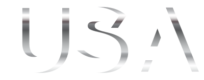 USA Flag Typography Chrome No Background clipart