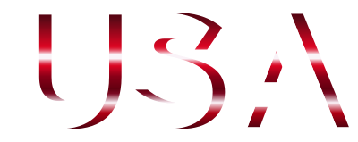 USA Flag Typography Crimson No Background clipart