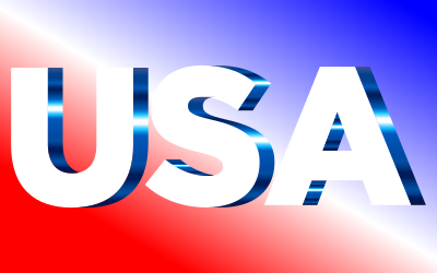 USA Flag Typography No Filters clipart