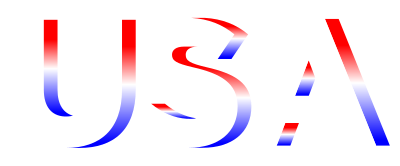 USA Flag Typography Red White And Blue No Background clipart