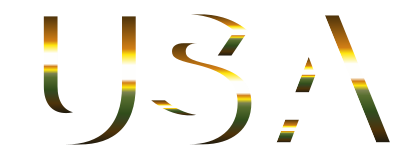 USA Flag Typography Sun Glare No Background clipart