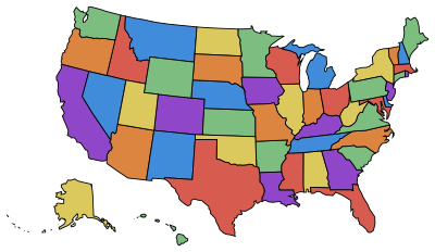 USA Map clipart