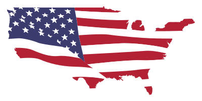 USA Map Flag (Without Alaska, Puerto Rico and Hawaii) clipart