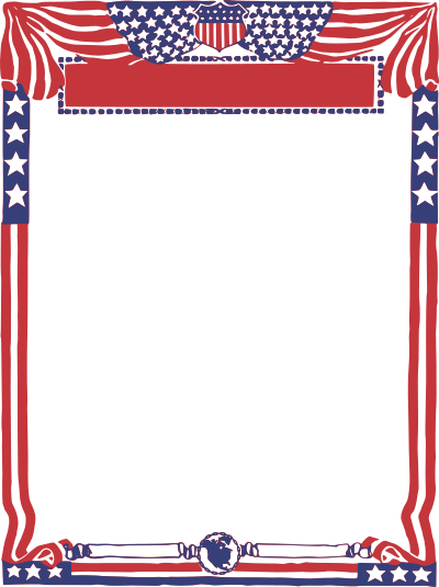 USA Patriotic Frame clipart