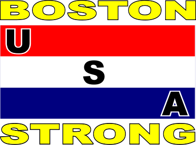 USA stripe flag Boston strong clipart