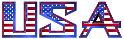 USA Typography Mark II No Background clipart