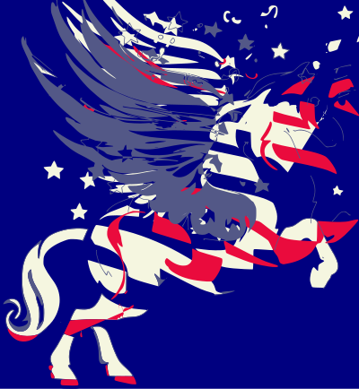 USA Unicorn clipart
