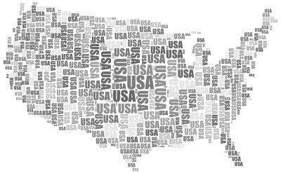 USA Word Cloud Grayscale clipart