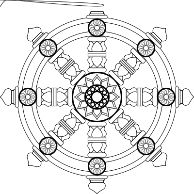 USAF religion pin for Dharmachakra clipart