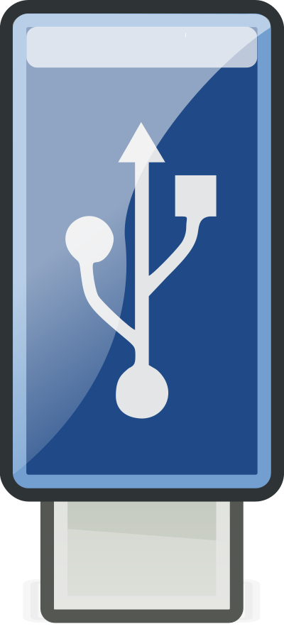 USB Blue - Tango style clipart