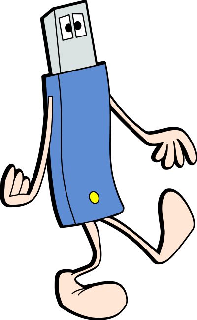 USB caminante clipart