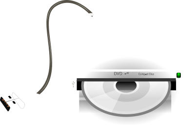 USB DVD CD Writer Remix clipart