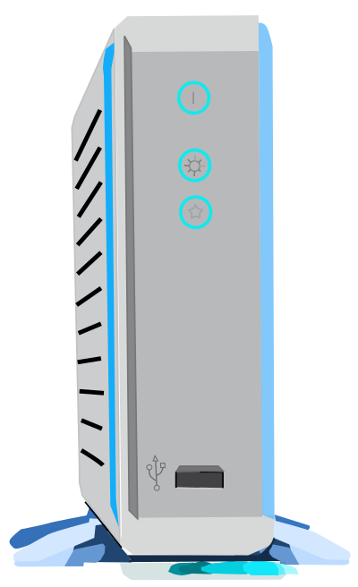 USB HD External with led light clipart
